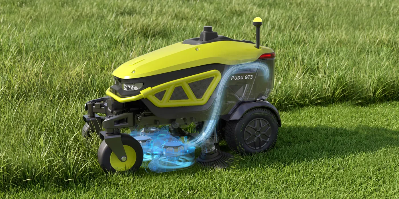 Cutting and collecting grass during one pass.