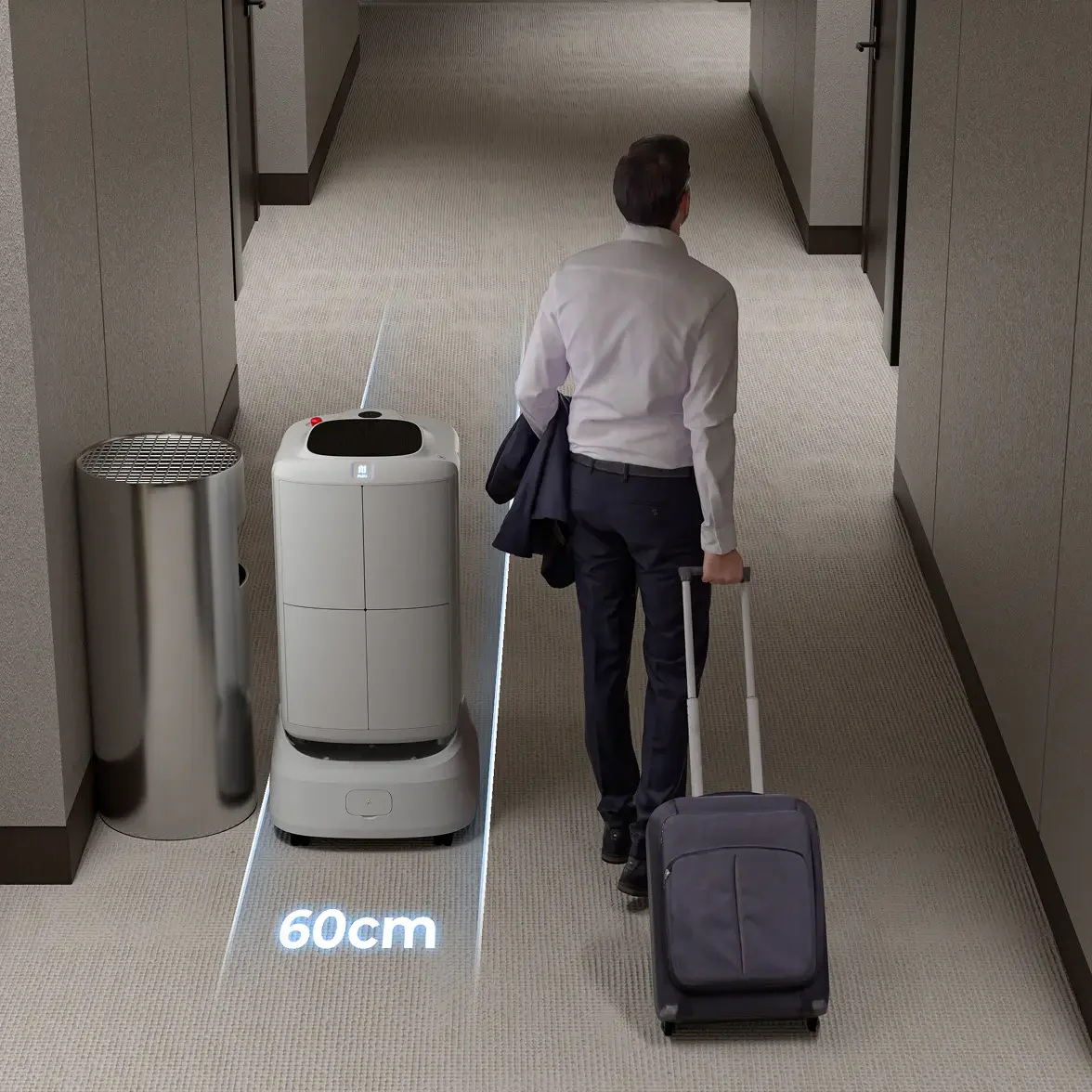 PUDU FlashBot Max — trips inside a building