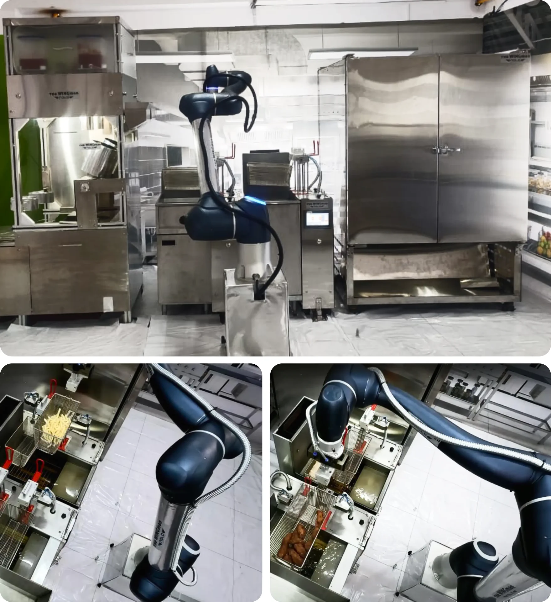 Nala Robotics The Wingman autonomous frying station in a commercial kitchen
